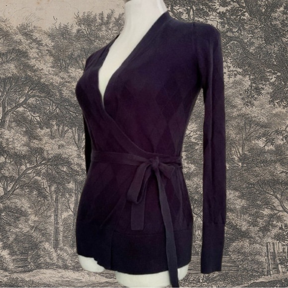 Old Navy argyle wrap sweater cardigan - Picture 1 of 7